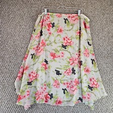 Sag Harbour Skirt Womens 16W Elastic Waist Floral