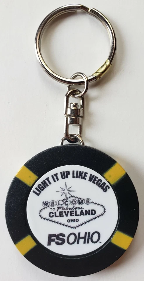 Fox Sports Огайо зажечь его как Вегас покер фишка брелок кольцо для ключей CLEVELAND - Изображение 4 из 4