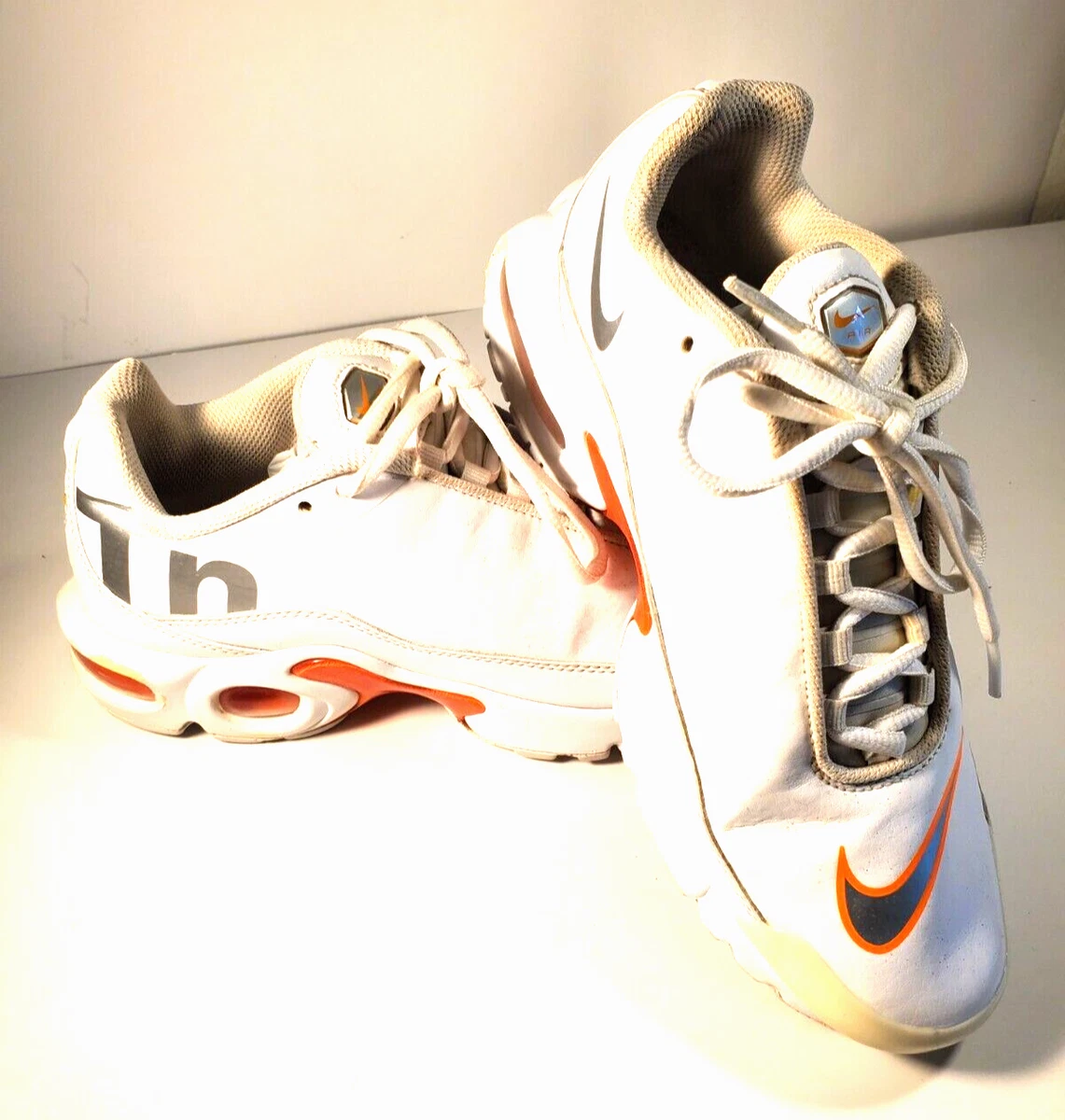 Nike air max plus top tn se blanche orange