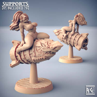 3D Printed Artisan Guild Lyzz Kaboom - Goblin Beauty Sparksoot Goblin Set 28mm
