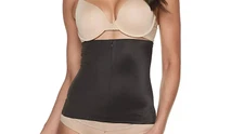 Naomi & Nicole Magic Zip-on Waist Cincher Size XL 7956 Extra-Firm Control BLACK