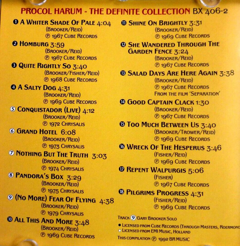 PROCOL HARUM,CD,THE DEFINITIVE COLLECTION - Bild 2 von 3