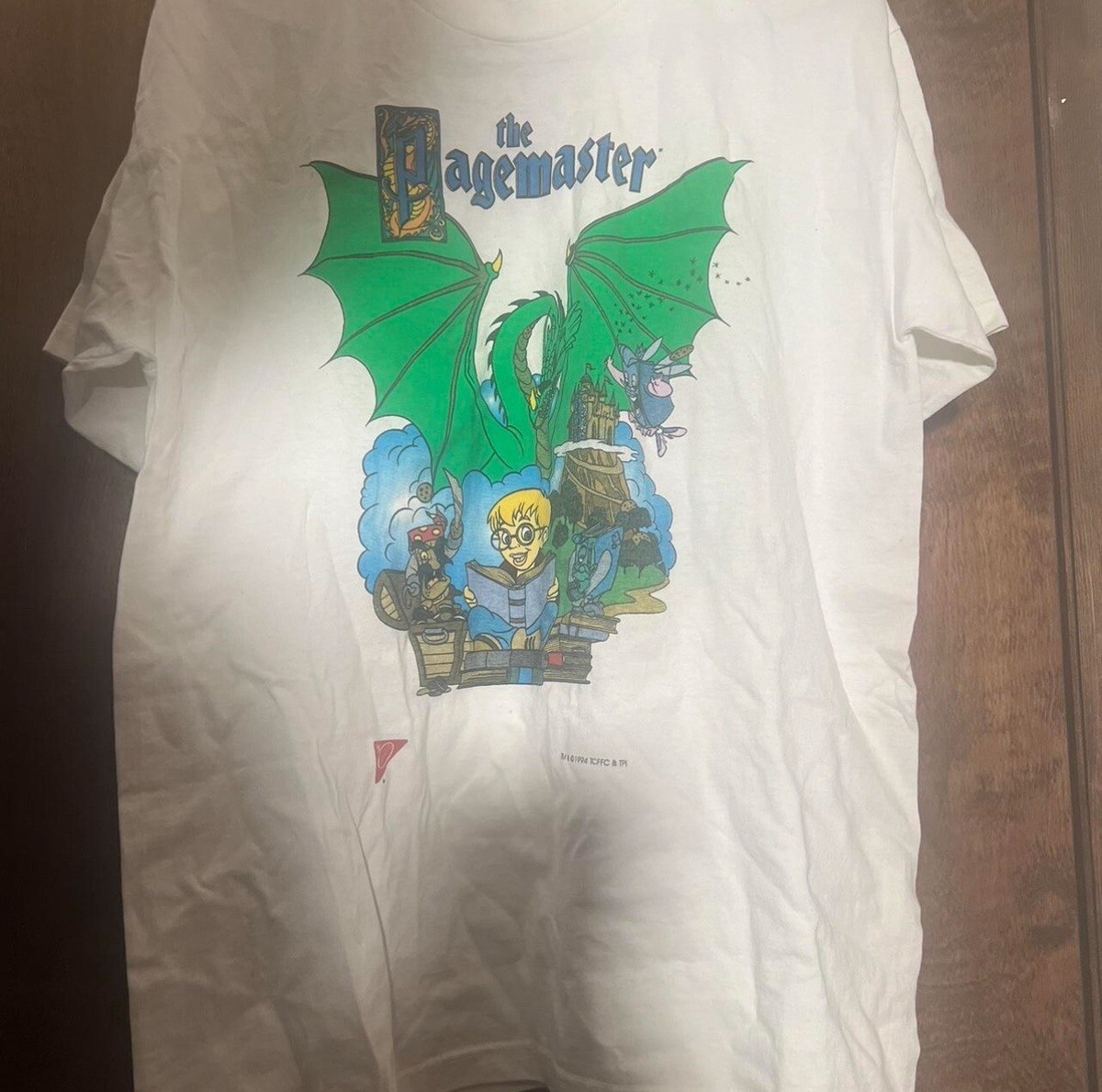 Vtg 90s 1994 The Pagemaster Movie Promo Nabisco Single Stitch T 