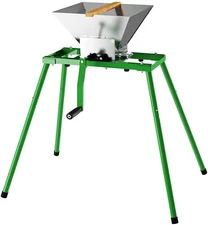 Fruit and Apple Crusher with Stand - 7L Manual Juicer Grinder 1.8 Gallon,Green