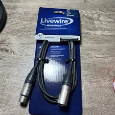 Livewire Advantage DMX Serial Data Lighting Cable 6 ft. Black ADMX6 XLR