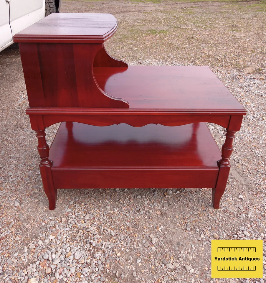 Mid Century Cherry Step End Table by Fordslund (SET-52) - Image 4 of 4