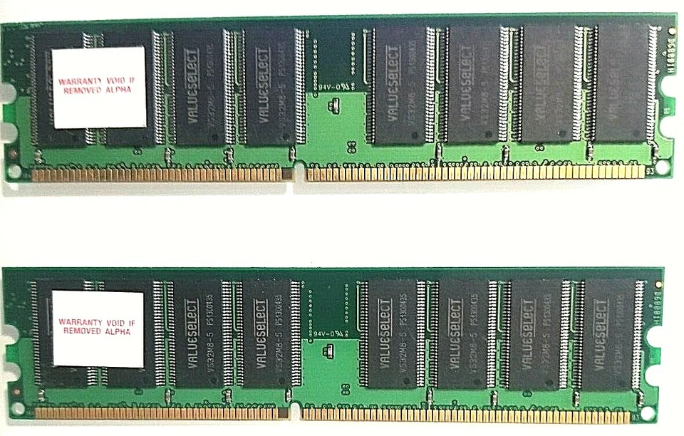 512MB CORSAIR VALUE SELECT VS512MB400 PC3200 DDR-400MHz 184-PIN NON-ECC CL3 RAM - Image 2 of 2