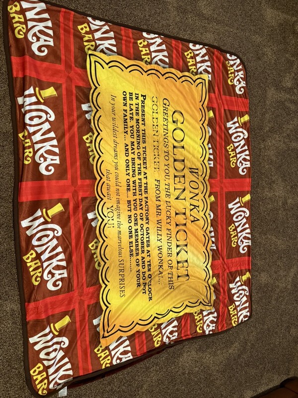 Willy Wonka & the Chocolate Factory Reversible Throw Blanket