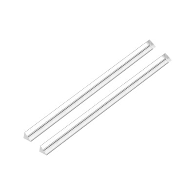 10 mm x 200 mm Transparent Klar Massiv Acryl Dreiecksstab PMMA Bar 2 Stück