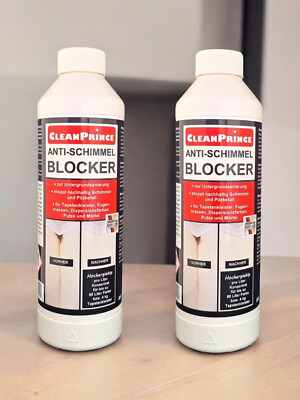 CleanPrince Anti Schimmel Blocker 2 x 500 ml | Schimmelschutz in Farbe Kleister