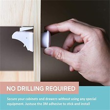Invisible Magnetic Baby Child Pet Proof Cupboard Door Drawer Safety Lock Catch