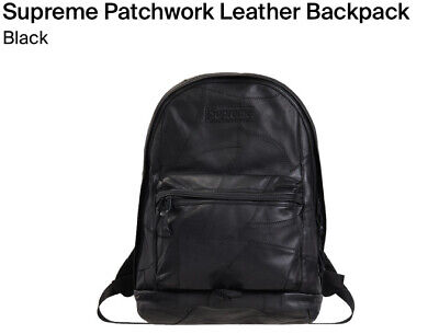 Supreme Patchwork Leather Backpack Black!!FW19!!BNWT!100