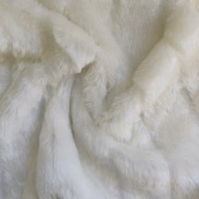 Super Luxury Faux Fur Fabric Material WHITE PELT