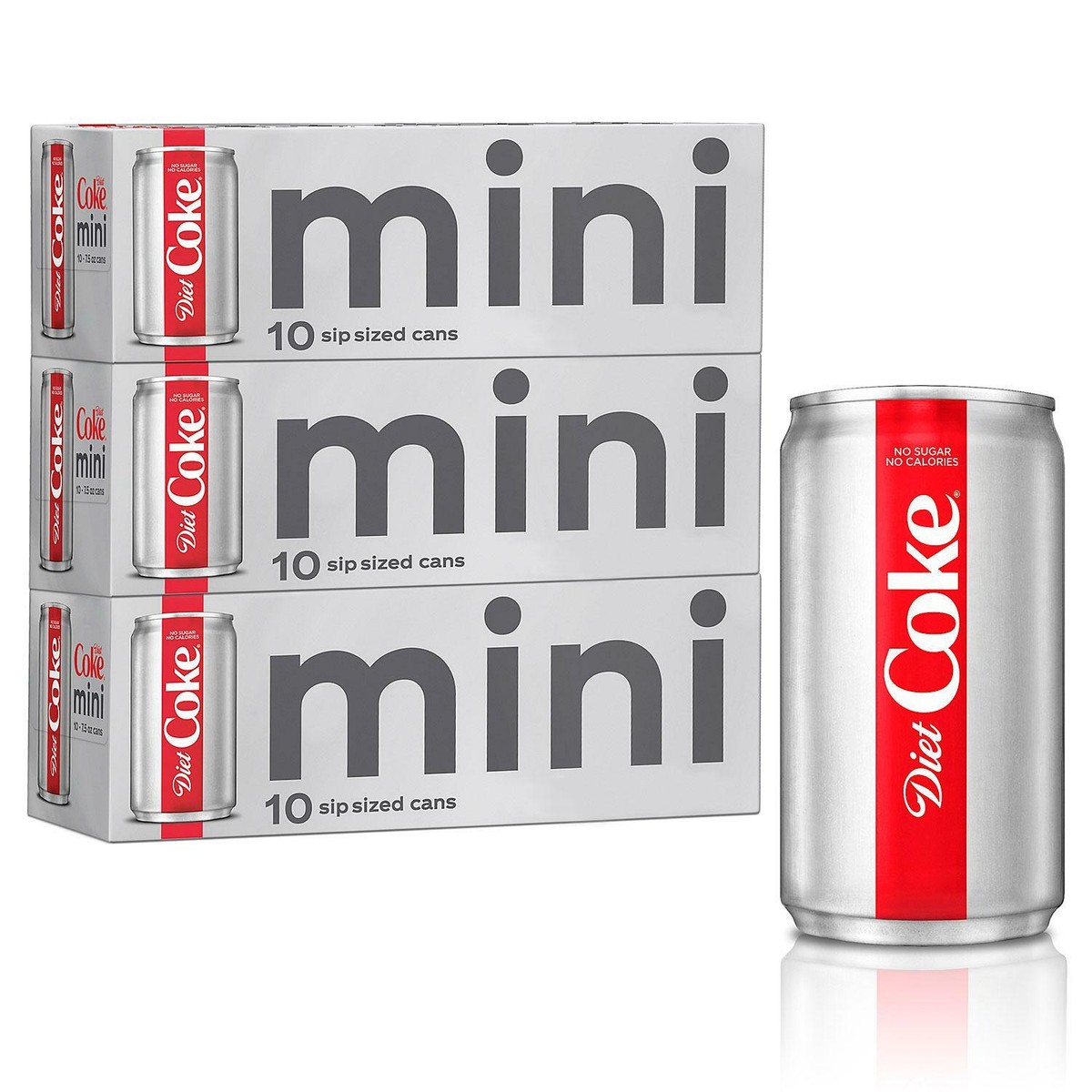 DIET COKE MINI CANS (7.5 oz/30 CANS PER BOX) ZERO SUGARS/ZERO