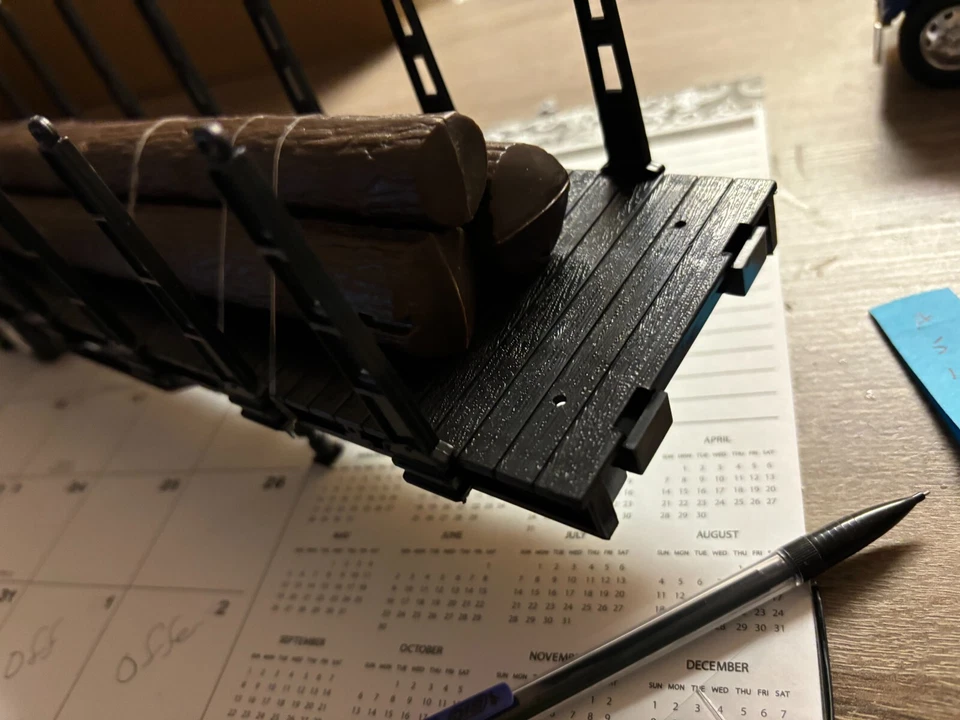 NEW RAY BLACK NEW LOG HAULER TRAILER, NO PACKAGING #B 680 - Image 3 of 4