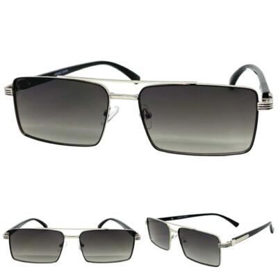 Classy Elegant Contemporary Modern Sophisticated SUN GLASSES Sleek Silver Frame