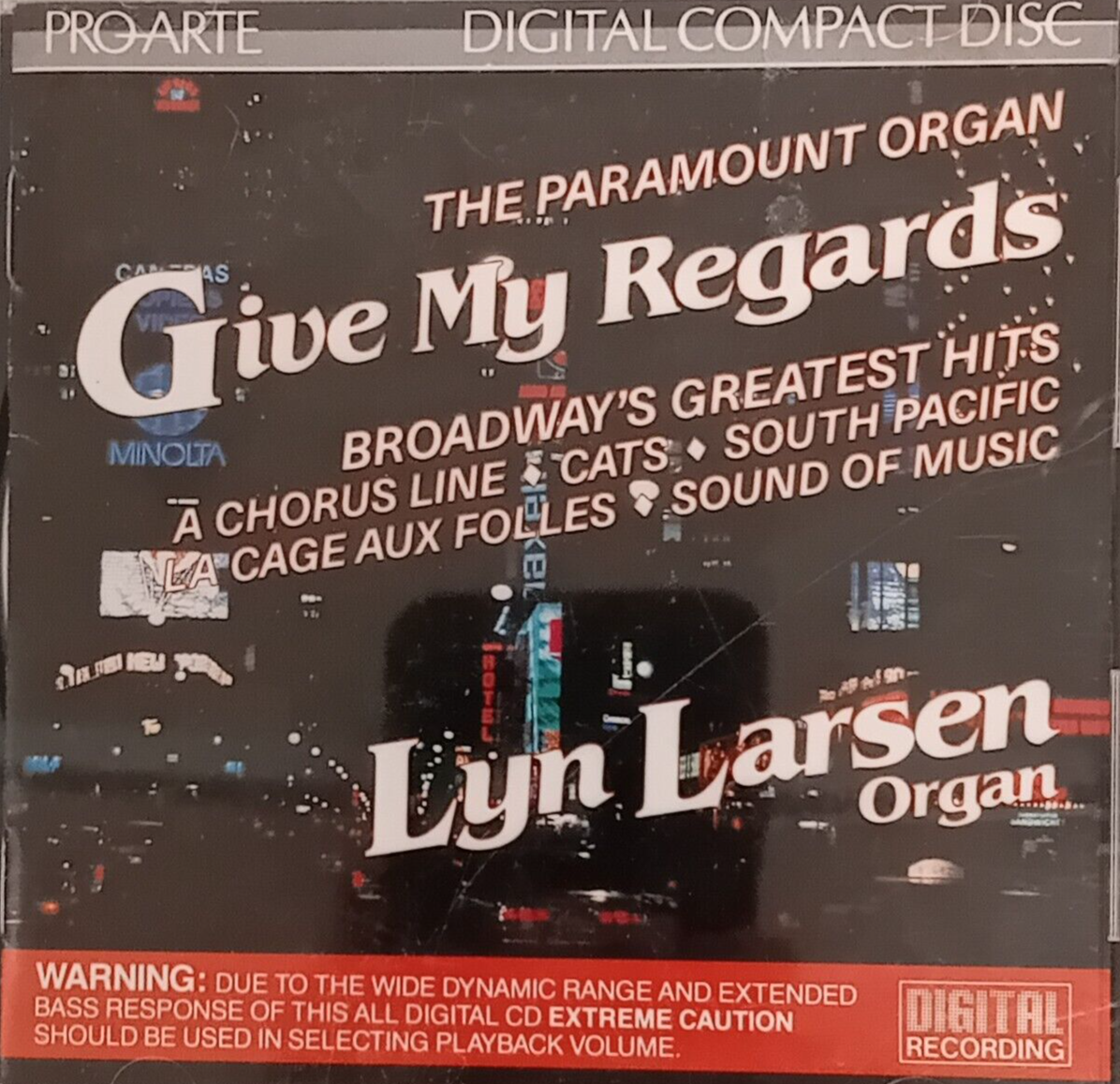 Give My Regards to Broadway - Lyn Larrsen  Music CD Album