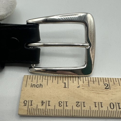 Vintage Tiffany & Co Sterling monogram buckle Calfskin Belt 36 Inch. #778 - Picture 6 of 7