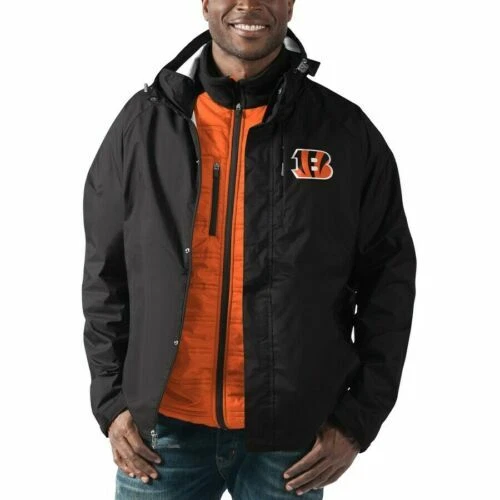 NFL Cincinnati Bengals Men's Reinforcer 3 in 1 With Inner Vest Liner Jacket - Image 2 of 4
