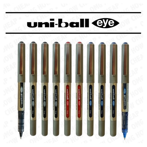 Uni-Ball - UB-157 Rollerball Pen Set - Pack of 10 - 4 x Black, Blue, 2 x Red - Photo 1/1