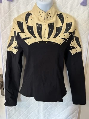 Equestrian Horse Women's Fancy Show Shirt Small Vintage Authentic Ranchwear - Photo 1/4