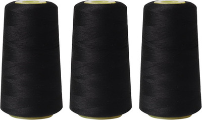 Sewing Thread Cone Set, 3 Pack Serger Thread, 3000 Yards Each, All Purpose Threa