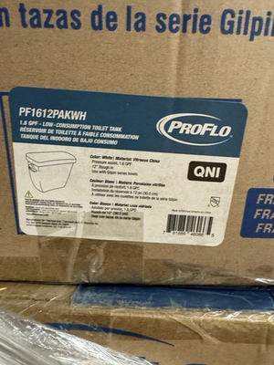 #ad PROFLO PRESSURE ASSIST TOILET TANK ONLY PF1612PAKWH Brand New in Box $125.00