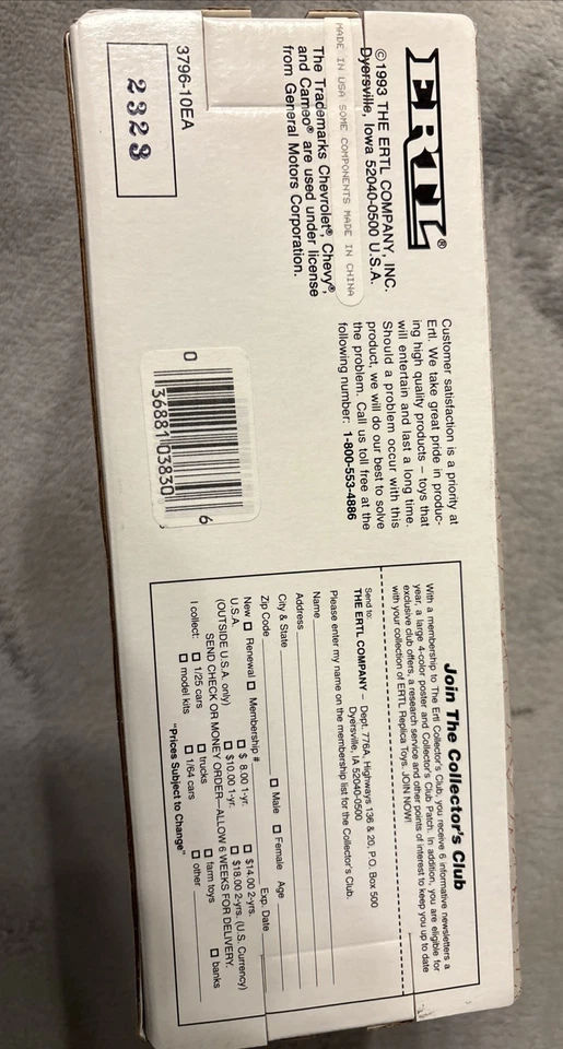 Nuevo en caja Ertl IGA ciudad natal orgullosa Ford F100 1955 camioneta banco metal fundido a presión 1:25 Foto 4 de 4