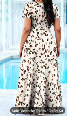Neues langes helles Maxikleid in 3XL / 50 und 140 cm lang - sehr edel