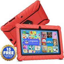 Contixo 7" Kids Android Tablet, 16GB 1GB RAM Android 11 Go Edition 1.5GHz - Red