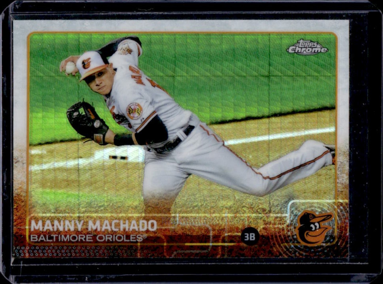 2015 Topps Chrome Manny Machado Prism Refractor #42 Orioles