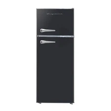 7.5 Cu Ft Mini Refrigerator With Top Freezer And Chrome Handles In Black