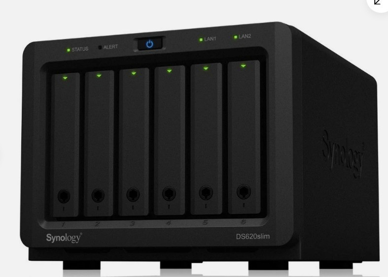 Synology DiskStation DS620slim 6-Bay NAS Enclosure, 2.5" SATA Drive Bays, RAID 5
