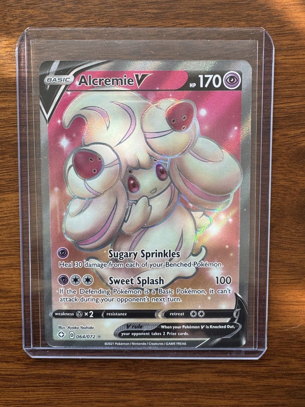 Alcremie V (Full Art) 064/072 Ultra Rare Shining Fates Pokemon TCG NM