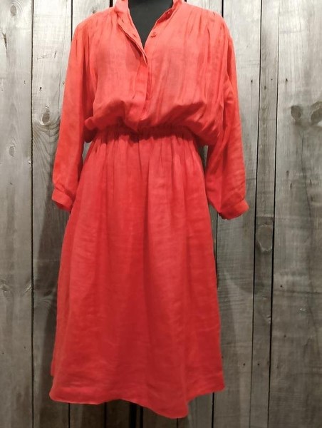 Women Giorgio Armani Dress Pink Linen 38