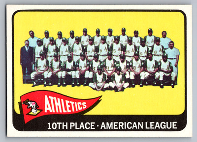 1965 TOPPS #151 KANSAS CITY A'S TEAM CARD W/ROCKY COLAVITO