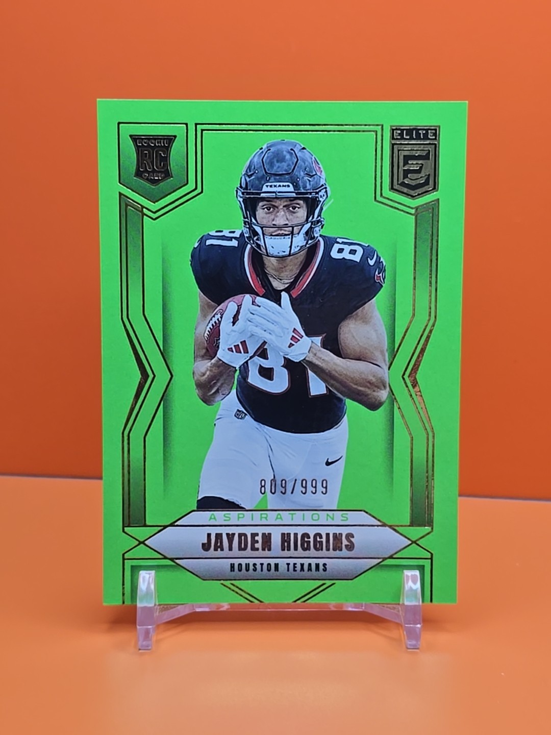 🔴🔵⚪️ 2025 ELITE JAYDEN HIGGINS #134 LIME GREEN ASPIRATIONS 809/999 ⚪️🔵🔴