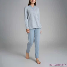 Women's Houndstooth Pajamas In Eco Cotton Pile Ragno DR90N2