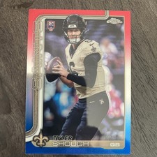2025 Topps Chrome Tyler Shough #398 Red White Blue Refractor RC