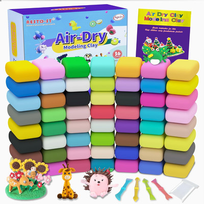 Air Dry Clay 56 Colors, Modeling Clay for Kids, DIY Model Magic Clay, Molding...