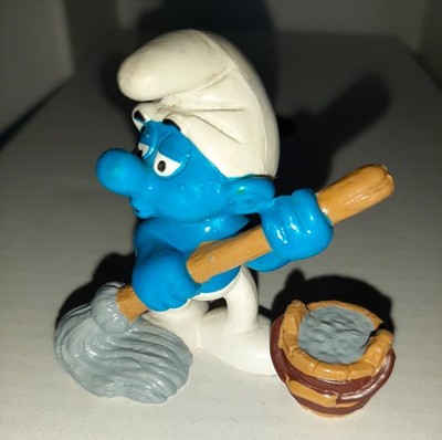 20193 Schlumpf mit Mop u. Eimer Schlumpf Schlümpfe