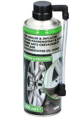 PANNENSPRAY & PUMPE 450ml für Auto Reifendichtmittel Reifen Reparatur Spray 71