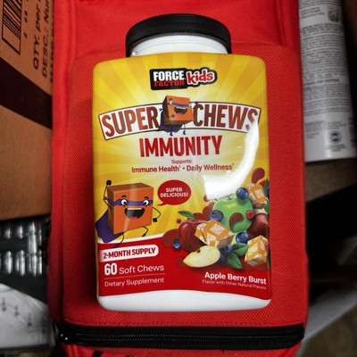3x Force Factor Kids Super Chews Immunity Apple Berry Burst 60 Soft Chews