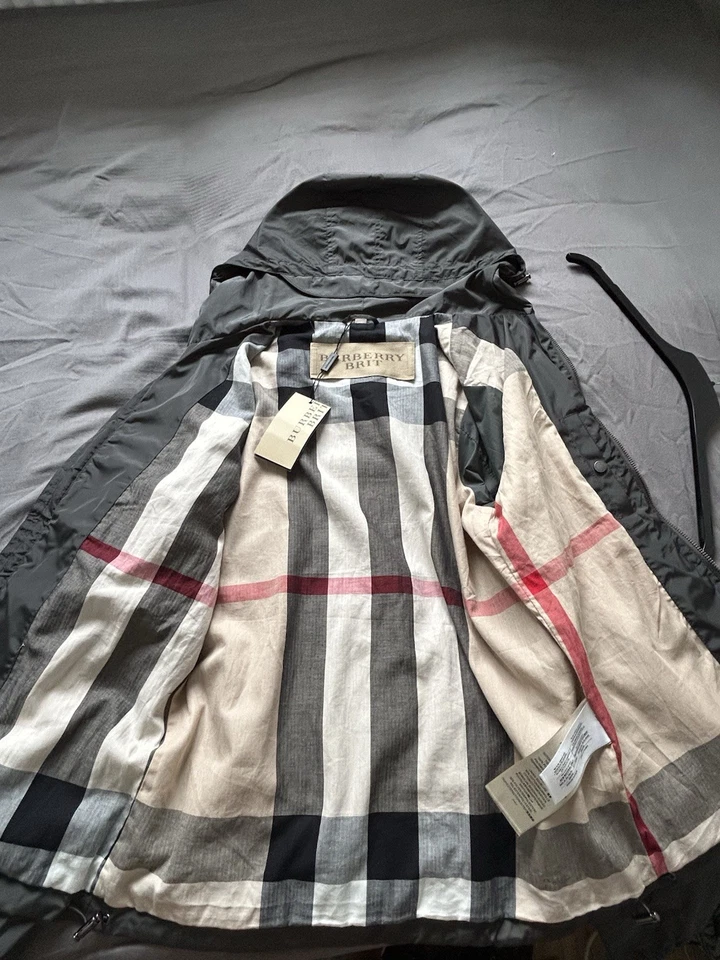 Burberry Brit Women's Raincoat Jacket Size L — 第 2/4 张图片
