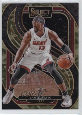 2024 Panini Select Premier Level Green Camo Prizm 37/125 Bam Adebayo #163 12wc