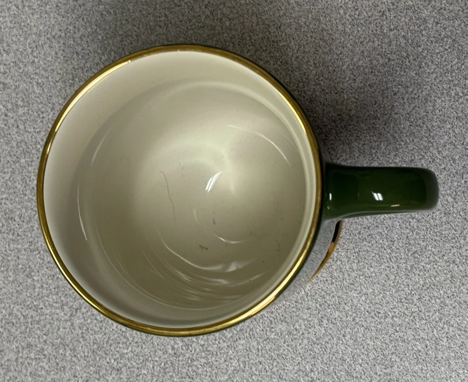 Taza de café irlandesa/pedestal Harrod's con detalles dorados Foto 3 de 4