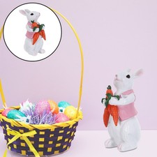 Easter Decorations: Easter Decorations Outdoor - Resin Rabbit Desktop Statue -