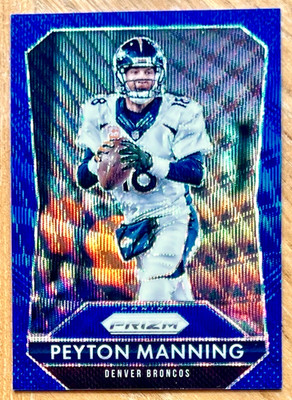 PEYTON MANNING 2015 Panini Prizm BLUE WAVE "Color Match" 110/150 #18 BRONCOS