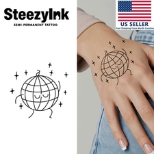 SteezyInk temporary tattoo Dancing Disco last upto 2 weeks 3 x 3 inch