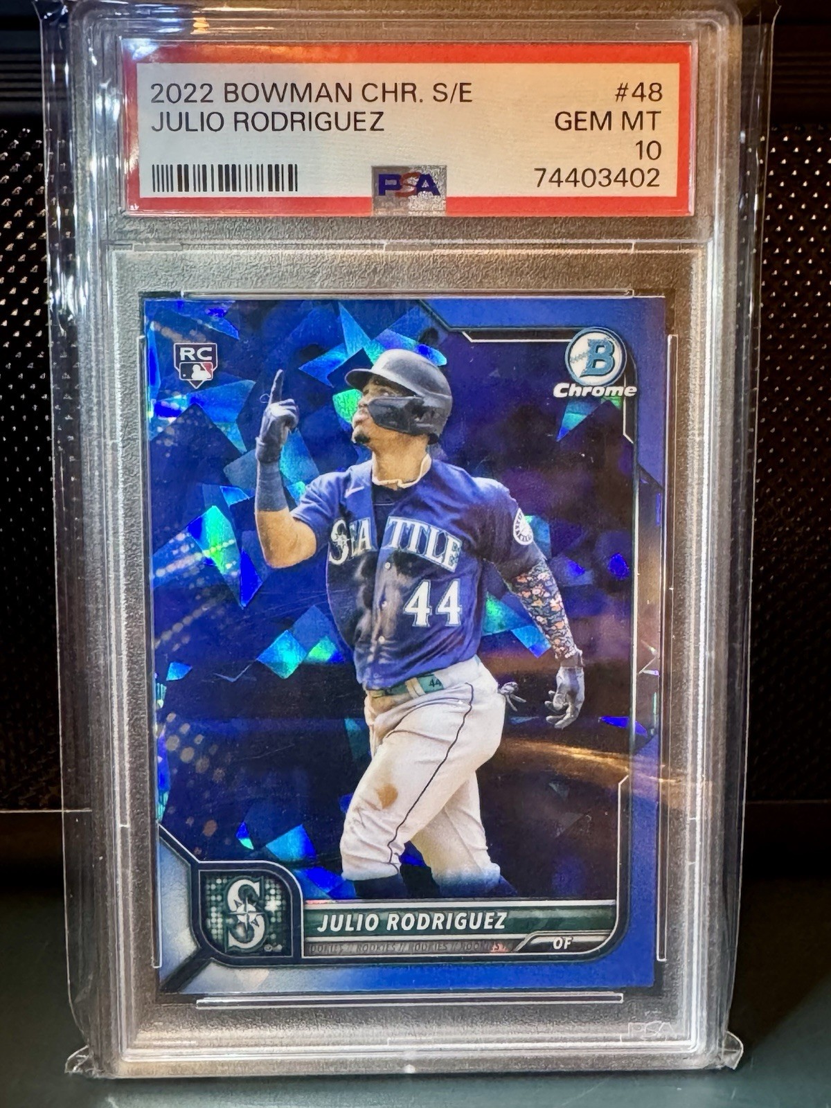 2022 Bowman Chrome Sapphire Edition #48 Julio Rodriguez PSA 10 RC Mariners